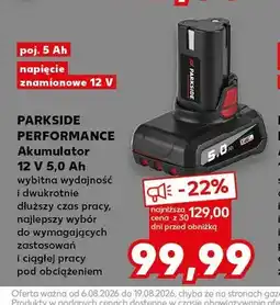 Kaufland Akumulator Parkside Performance 12V 5,0Ah oferta