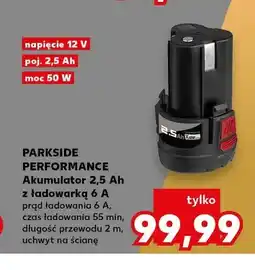 Kaufland Akumulator Parkside Performance 2,5Ah z ładowarką 6A oferta