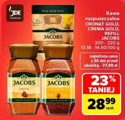 Carrefour Kawa rozpuszczalna Cronat Gold, Crema Gold, Refill Jacobs oferta
