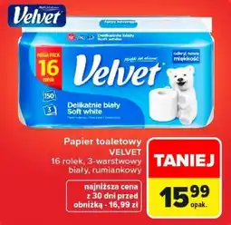 Carrefour Papier toaletowy VELVET oferta