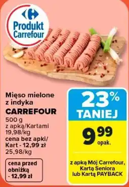 Carrefour Mięso mielone z indyka CARREFOUR oferta