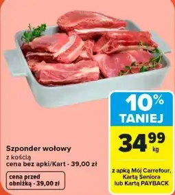 Carrefour Szponder wołowy z kością oferta