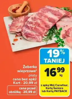 Carrefour Żeberka wieprzowe oferta