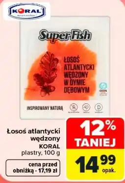 Carrefour Łosoś Atlantycki Wędzony KORAL oferta