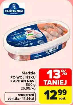 Carrefour Śledzie po wolińsku Kapitan Navi oferta