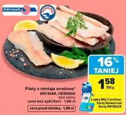 Carrefour Filety z mintaja mrożone KRYMAR, HERRING bez skóry oferta