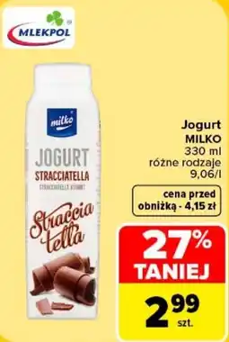 Carrefour Jogurt MILKO Stracciatella oferta