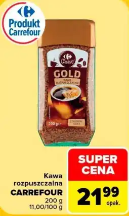 Carrefour Kawa rozpuszczalna Carrefour Classic Gold oferta