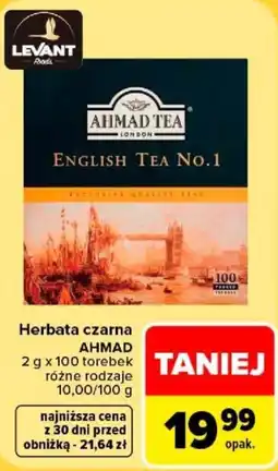 Carrefour Herbata czarna AHMAD oferta