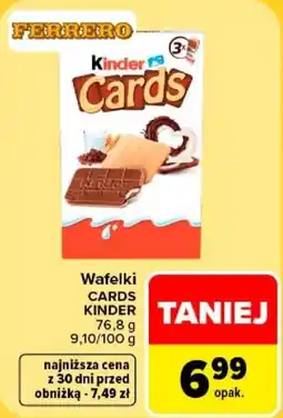 Carrefour Wafelki CARDS KINDER oferta