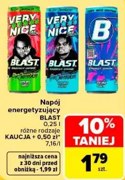 Carrefour Napój energetyzujący BLAST oferta