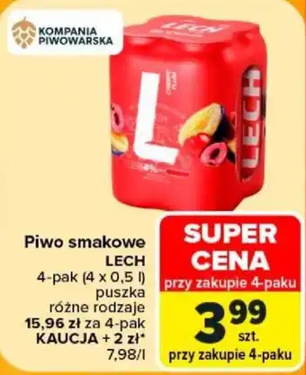 Carrefour Piwo smakowe LECH oferta
