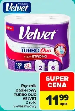 Carrefour Ręcznik papierowy TURBO DUO VELVET oferta