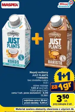 Carrefour Napój roślinny JUST PLANTS TYMBARK oferta