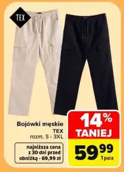 Carrefour Bojówki męskie oferta