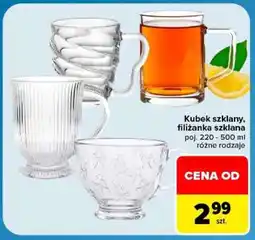 Carrefour Kubek szklany, filiżanka szklana oferta