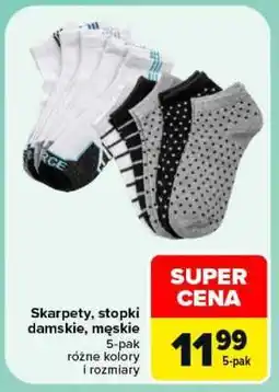 Carrefour Skarpety, stopki damskie, męskie oferta