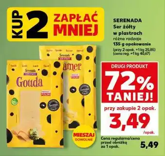 Kaufland SERENADA Ser żółty w plastrach oferta