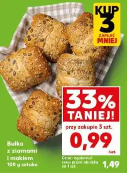 Kaufland Bułka z ziarnami i makiem 100 g sztuka oferta