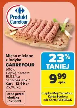 Carrefour Mięso mielone z indyka CARREFOUR oferta