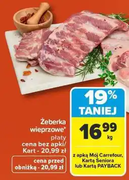 Carrefour Żeberka wieprzowe oferta