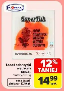 Carrefour Łosoś atlantycki wędzony oferta