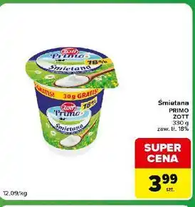 Śmietana Primo Zott 18%