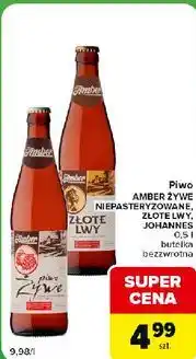 Carrefour Express Piwo Amber Żywe, Złote Lwy, Johannes oferta