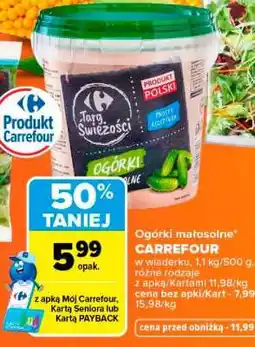 Carrefour Ogórki małosolne oferta