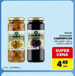 Carrefour Express Oliwki drylowane CARREFOUR czarne, zielone oferta