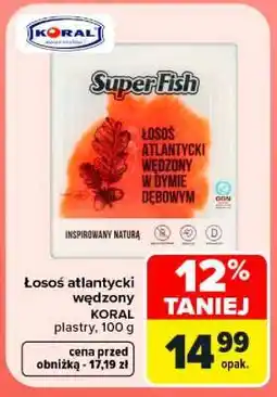 Carrefour Łosoś atlantycki wędzony oferta