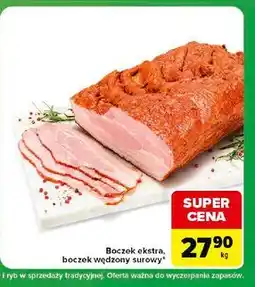 Carrefour Express Boczek ekstra, boczek wędzony surowy oferta