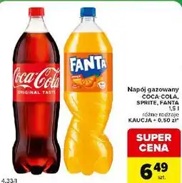 Carrefour Express Napój gazowany COCA-COLA, SPRITE, FANTA (różne rodzaje) oferta