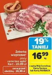 Carrefour Żeberka wieprzowe płaty oferta