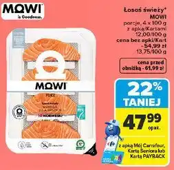 Carrefour Łosoś świeży MOWI porcje oferta