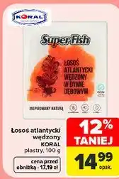 Carrefour Łosoś atlantycki wędzony KORAL plastry oferta