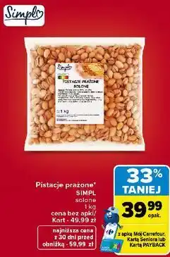 Carrefour Pistacje prażone solone Simpl oferta