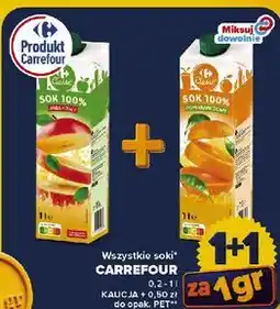 Carrefour Wszystkie soki CARREFOUR oferta
