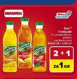 Carrefour Sok Tymbark pomarańcza, jabłko, multiwitamina oferta