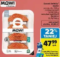 Carrefour Łosoś świeży MOWI porcje oferta