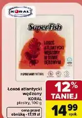 Carrefour Łosoś atlantycki wędzony Koral plastry oferta