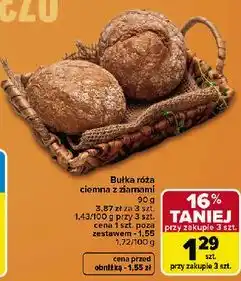Carrefour Bułka róża ciemna z ziarnami oferta