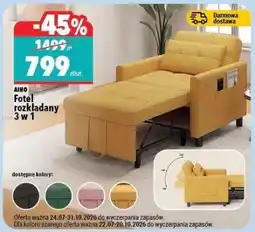 Biedronka Fotel rozkładany 3 w 1 oferta