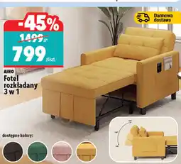 Biedronka Fotel rozkładany 3 w 1 Aino oferta