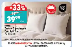 Biedronka Zestaw 2 poduszek Duo Soft Touch 70 x 80 cm Smukee oferta