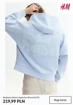 H&M Rozpinana bluza z kapturem Oversized Fit H&M oferta