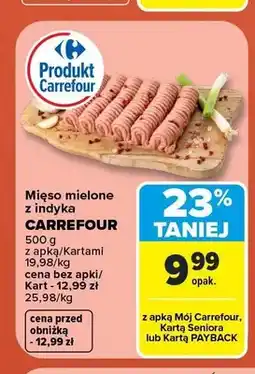 Carrefour Mięso mielone z indyka Carrefour oferta