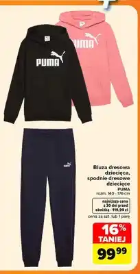 Carrefour Spodnie dresowe dziecięce Puma oferta
