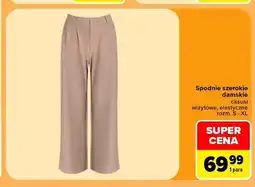 Carrefour Spodnie szerokie damskie casual wizytowe elastyczne oferta