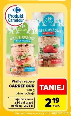 Carrefour Wafle ryżowe Carrefour z solą morską oferta